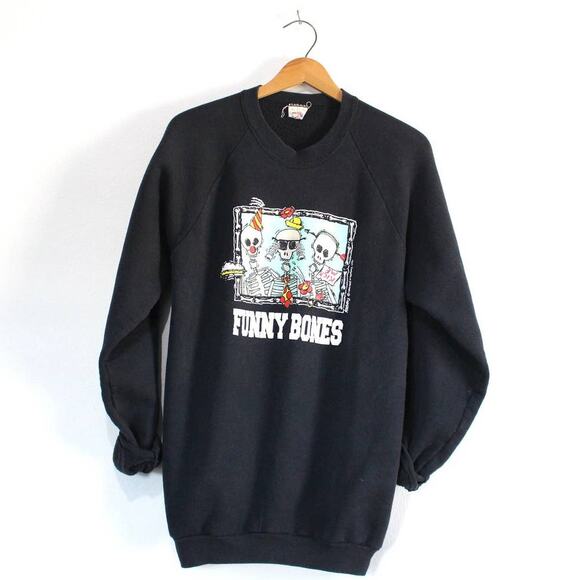 Vintage Funny Bones Skeleton Sweatshirt XL - Picture 1 of 4